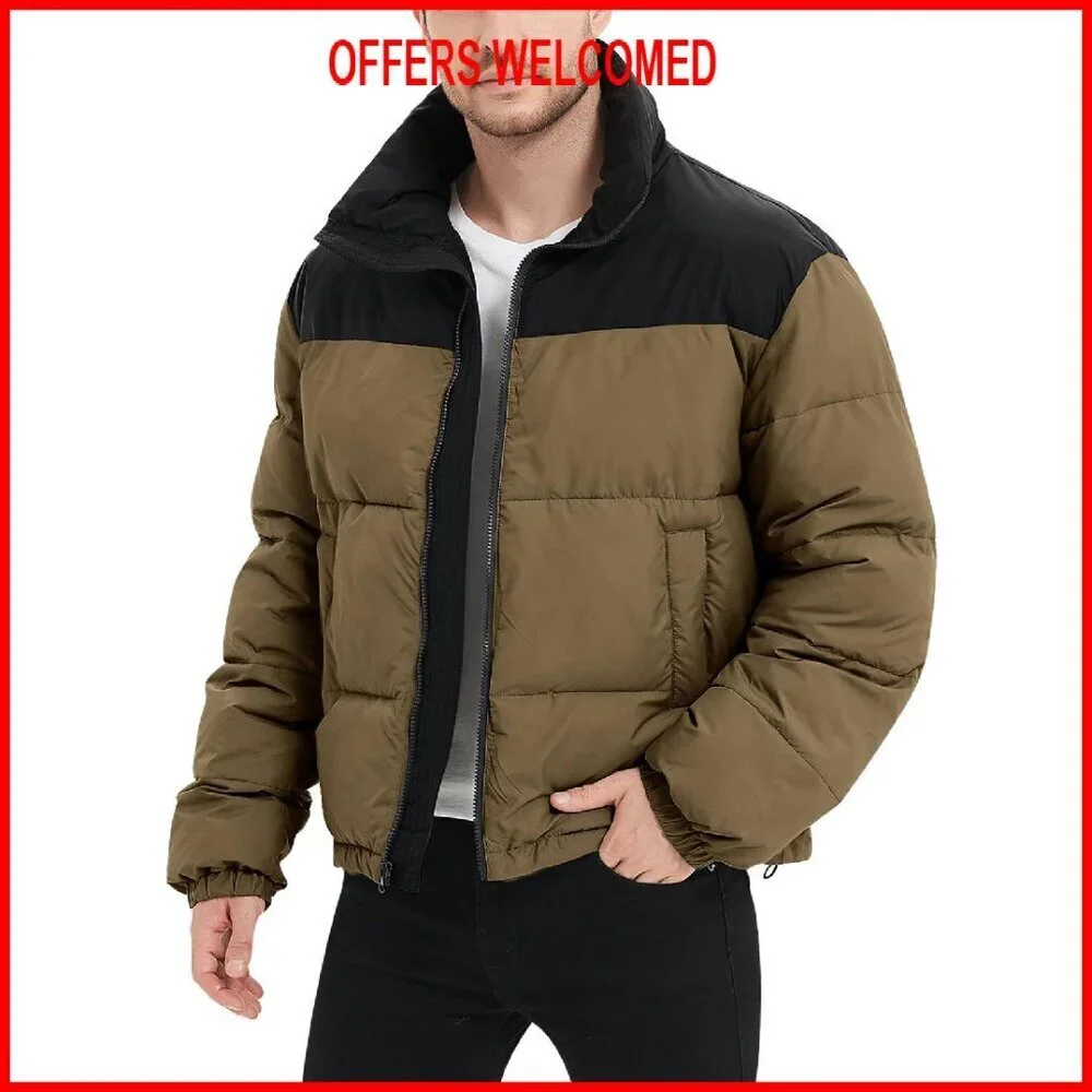 Men's Puffer Jacket Water Resistant Lightweight Quilted Winter Coat